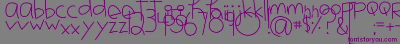 MtfJotted Font – Purple Fonts on Gray Background