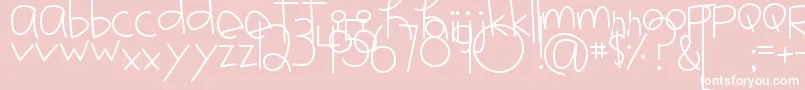 MtfJotted Font – White Fonts on Pink Background