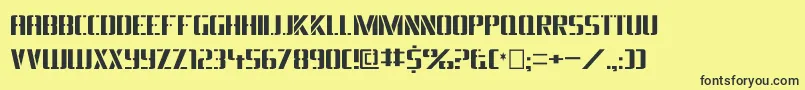 Dsarmyc Font – Black Fonts on Yellow Background