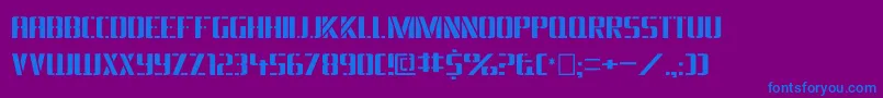 Fonte Dsarmyc – fontes azuis em um fundo violeta