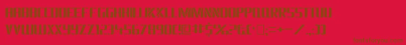 Dsarmyc Font – Brown Fonts on Red Background