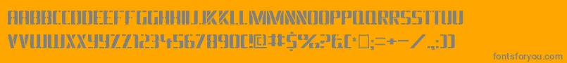 Dsarmyc Font – Gray Fonts on Orange Background