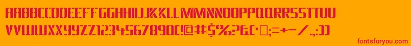 Dsarmyc Font – Red Fonts on Orange Background