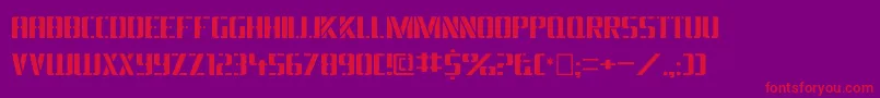 Dsarmyc-Schriftart – Rote Schriften auf violettem Hintergrund