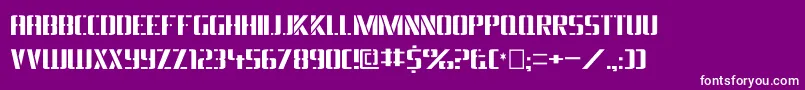 Dsarmyc-Schriftart – Weiße Schriften auf violettem Hintergrund