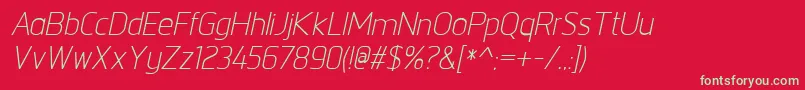NorpethBookitalic Font – Green Fonts on Red Background