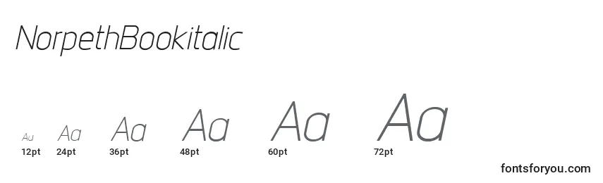 NorpethBookitalic Font Sizes