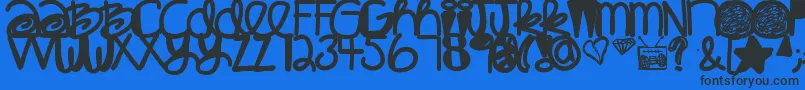 Babaganoosh Font – Black Fonts on Blue Background