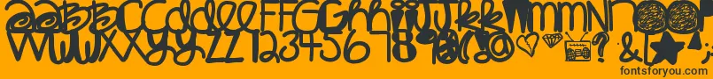 Babaganoosh Font – Black Fonts on Orange Background