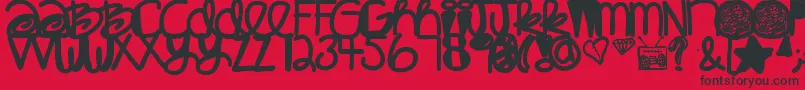 Babaganoosh Font – Black Fonts on Red Background