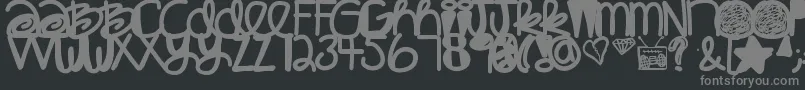 Babaganoosh Font – Gray Fonts on Black Background