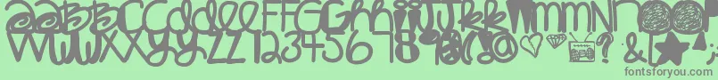 Babaganoosh Font – Gray Fonts on Green Background