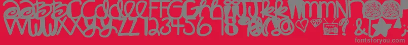 Babaganoosh Font – Gray Fonts on Red Background