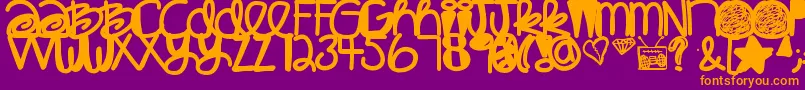 Babaganoosh Font – Orange Fonts on Purple Background