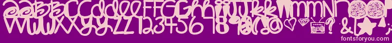 Babaganoosh Font – Pink Fonts on Purple Background