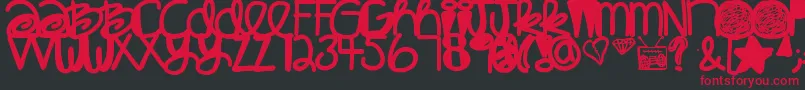 Babaganoosh Font – Red Fonts on Black Background