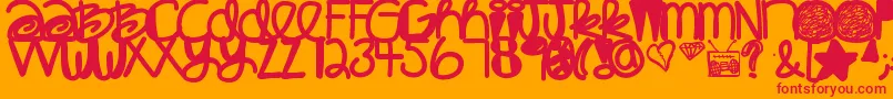 More about Babaganoosh Font Babaganoosh Font – Red Fonts on Orange Background