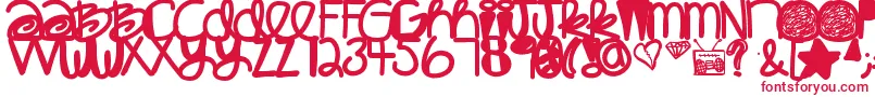 Babaganoosh Font – Red Fonts on White Background