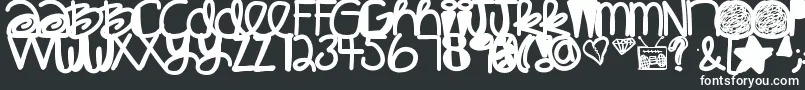 Babaganoosh-fontti – valkoiset fontit