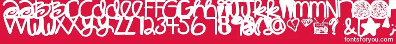 Babaganoosh Font – White Fonts on Red Background