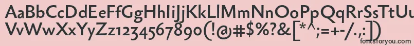 Czcionka Sebastianmedium – czarne czcionki na różowym tle