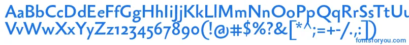 Czcionka Sebastianmedium – niebieskie czcionki