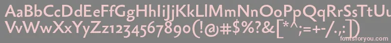 フォントSebastianmedium – 灰色の背景にピンクのフォント
