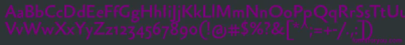 Czcionka Sebastianmedium – fioletowe czcionki na czarnym tle