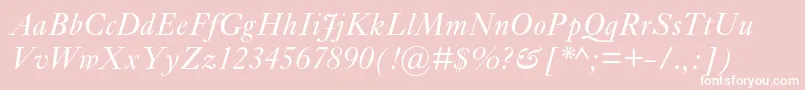 EhrhardtmtstdItalic Font – White Fonts on Pink Background