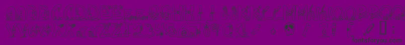 Decapm Font – Black Fonts on Purple Background