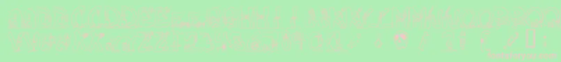Decapm Font – Pink Fonts on Green Background