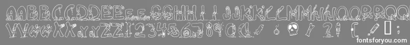 Decapm Font – White Fonts on Gray Background