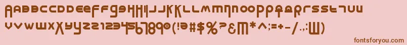 フォントMilkBarBold – ピンクの背景に茶色のフォント