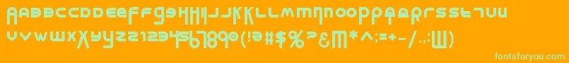 MilkBarBold Font – Green Fonts on Orange Background