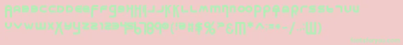 MilkBarBold Font – Green Fonts on Pink Background