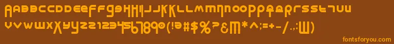 MilkBarBold Font – Orange Fonts on Brown Background