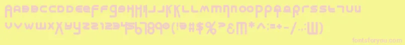 MilkBarBold Font – Pink Fonts on Yellow Background