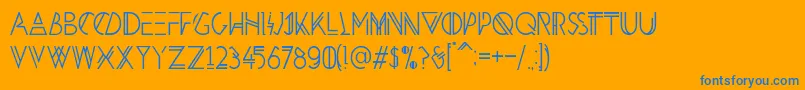 HbmPenultimatePersonalUseOnly Font – Blue Fonts on Orange Background