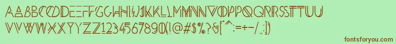 HbmPenultimatePersonalUseOnly Font – Brown Fonts on Green Background