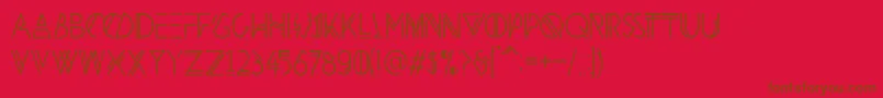 HbmPenultimatePersonalUseOnly Font – Brown Fonts on Red Background