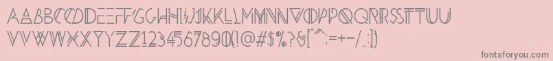 Fonte HbmPenultimatePersonalUseOnly – fontes cinzas em um fundo rosa