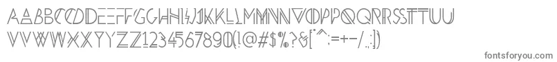 HbmPenultimatePersonalUseOnly-fontti – harmaat kirjasimet valkoisella taustalla