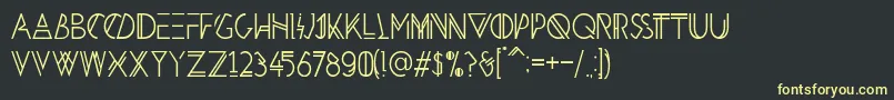 HbmPenultimatePersonalUseOnly Font – Yellow Fonts on Black Background