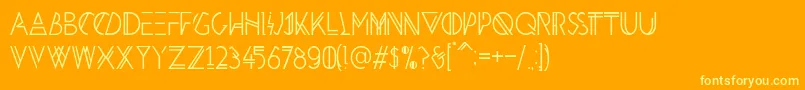 HbmPenultimatePersonalUseOnly Font – Yellow Fonts on Orange Background