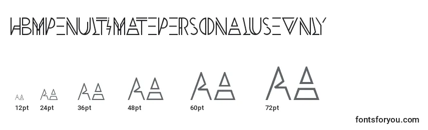 HbmPenultimatePersonalUseOnly Font Sizes