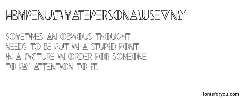 Schriftart HbmPenultimatePersonalUseOnly
