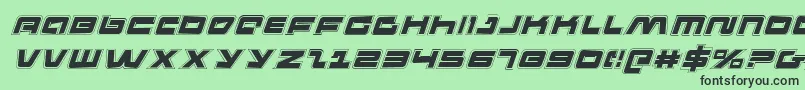 fuente PulseRifleAcademyItalic – Fuentes Negras Sobre Fondo Verde