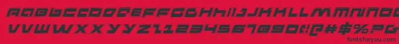 fuente PulseRifleAcademyItalic – Fuentes Negras Sobre Fondo Rojo