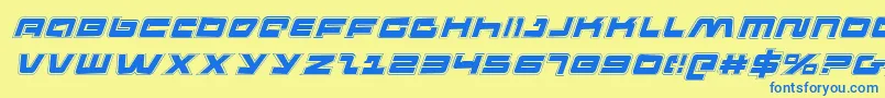 fuente PulseRifleAcademyItalic – Fuentes Azules Sobre Fondo Amarillo