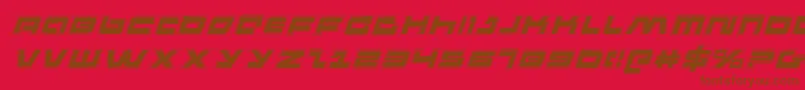 PulseRifleAcademyItalic Font – Brown Fonts on Red Background
